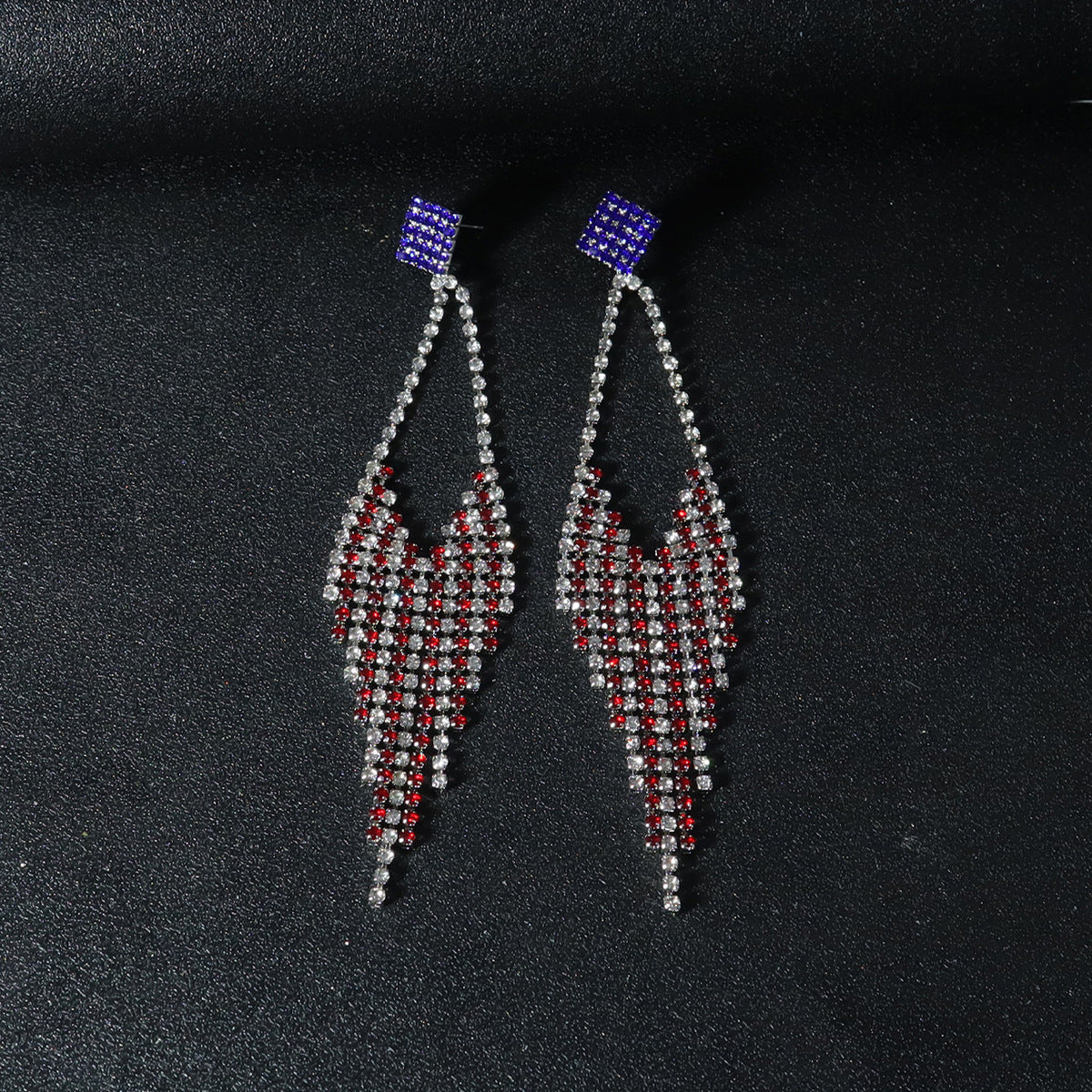 Wholesale  Independence Day American Flag Claw Chain Earrings
