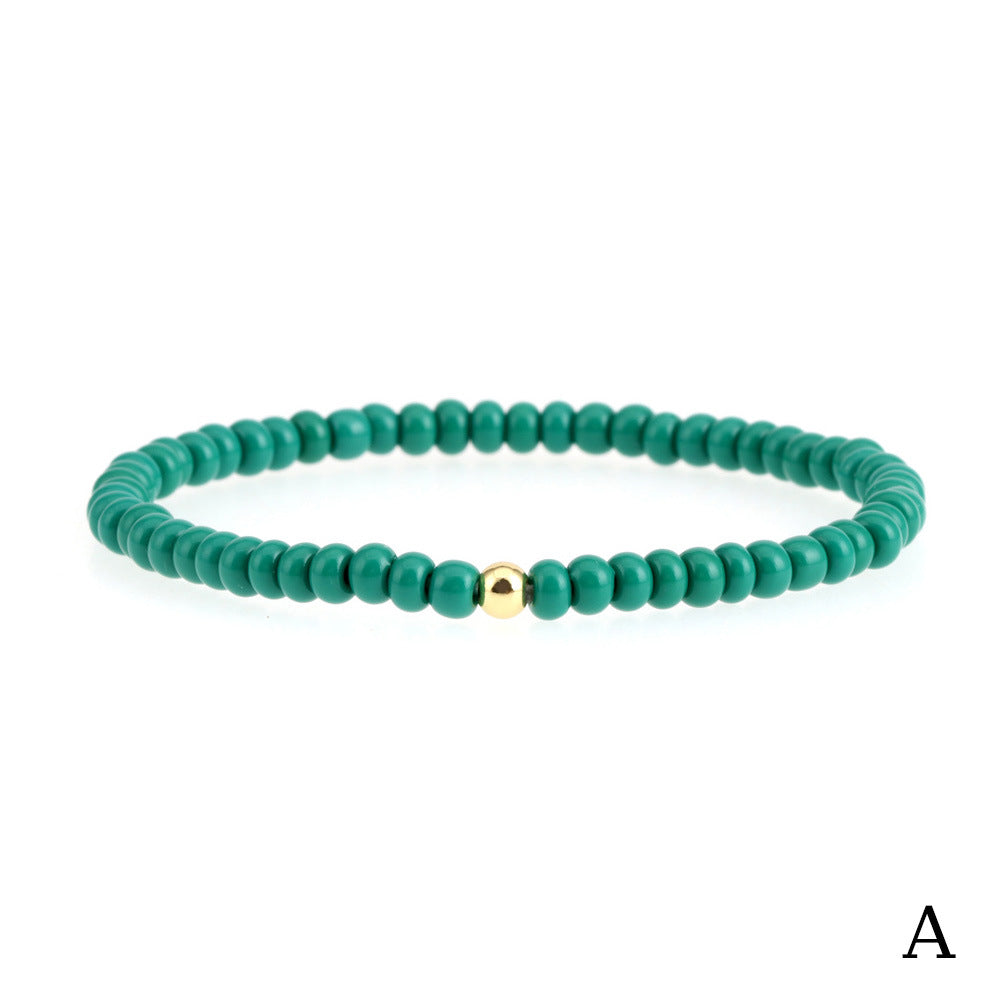 Wholesale Colorful Preciosa Czech imported glass bead bracelet handmade elastic jewelry