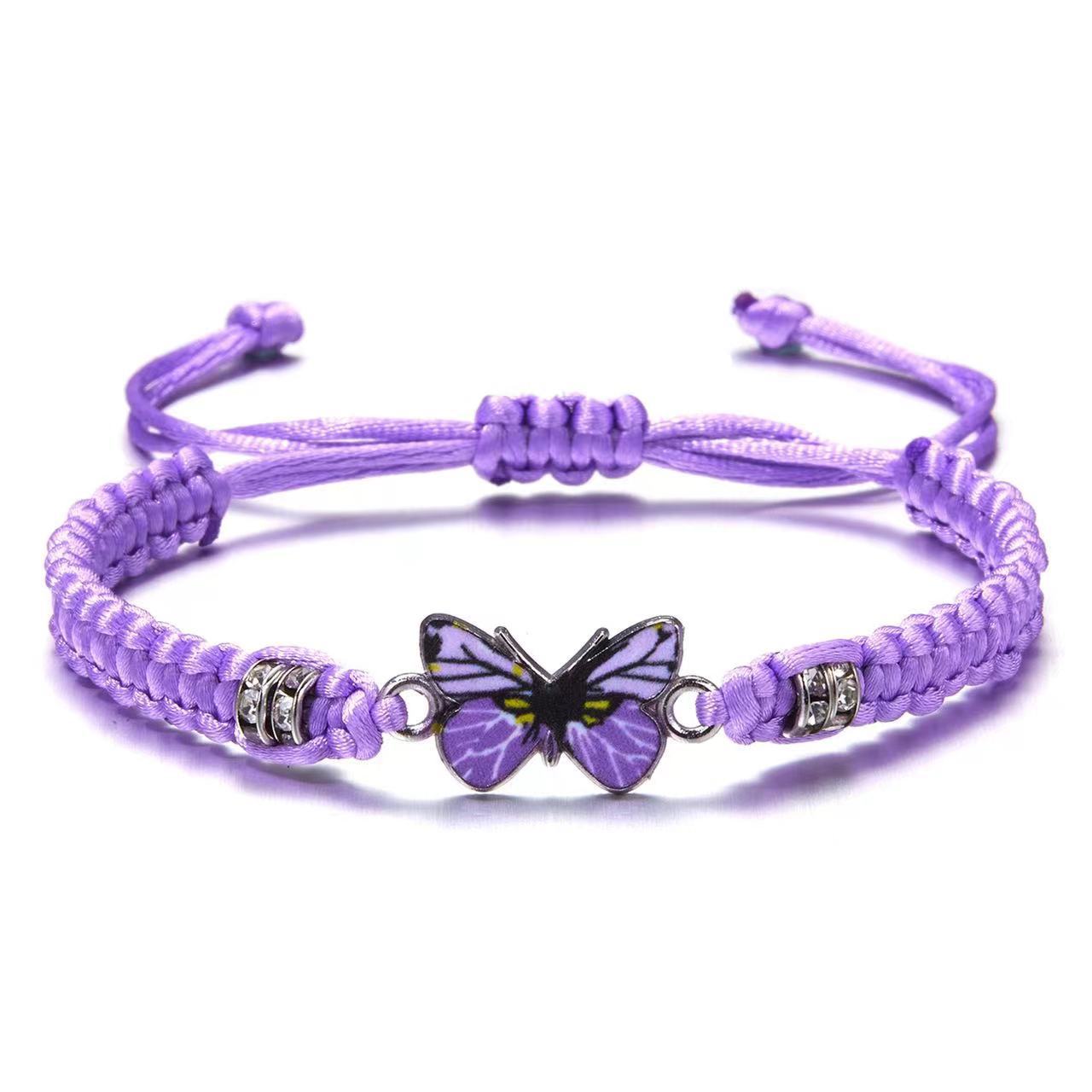 Wholesale hand-woven couple butterfly bracelet