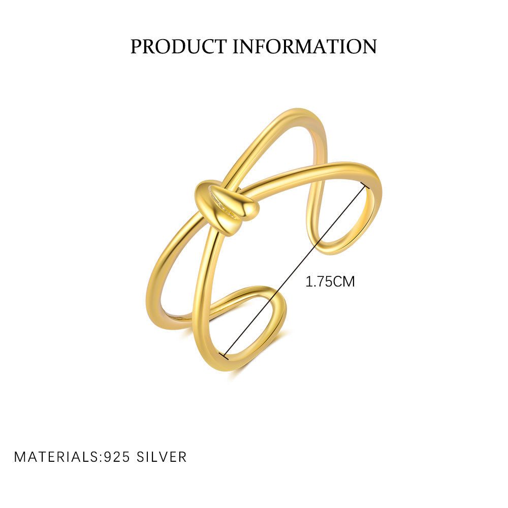 Wholesale S925 Sterling Silver  Geometric Line Ring