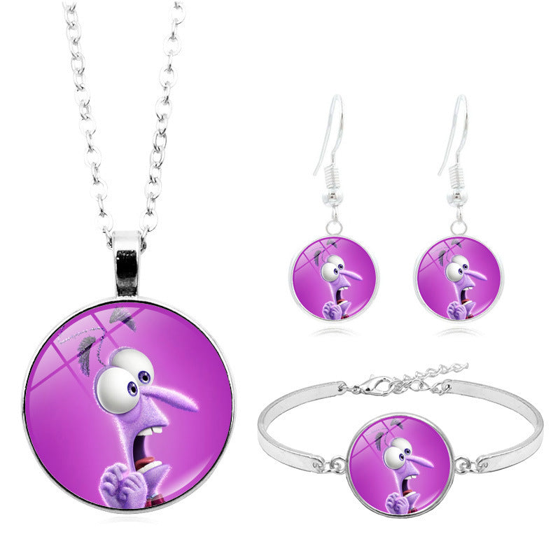 Wholesale Cartoon Cute Alloy Necklaces Bracelet Earrings Set ACCVIP-NE-HengX001
