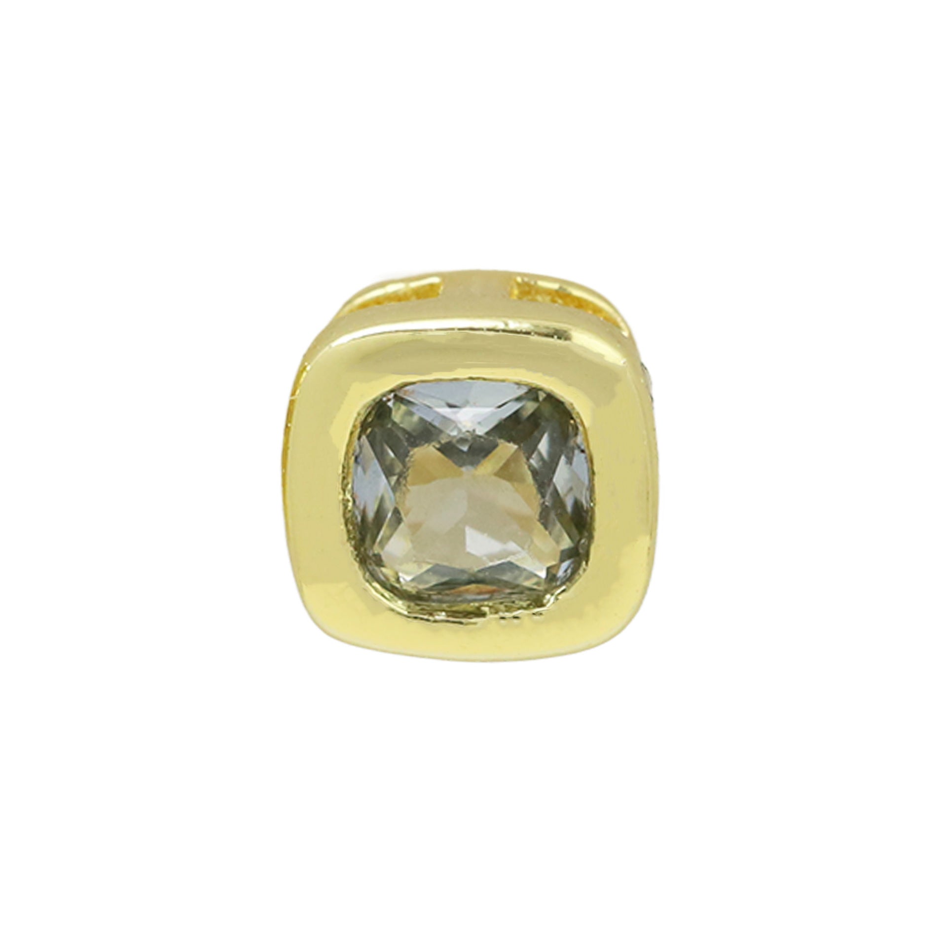 Wholesale Colorful geometric square December birthstone zircon pendant necklace