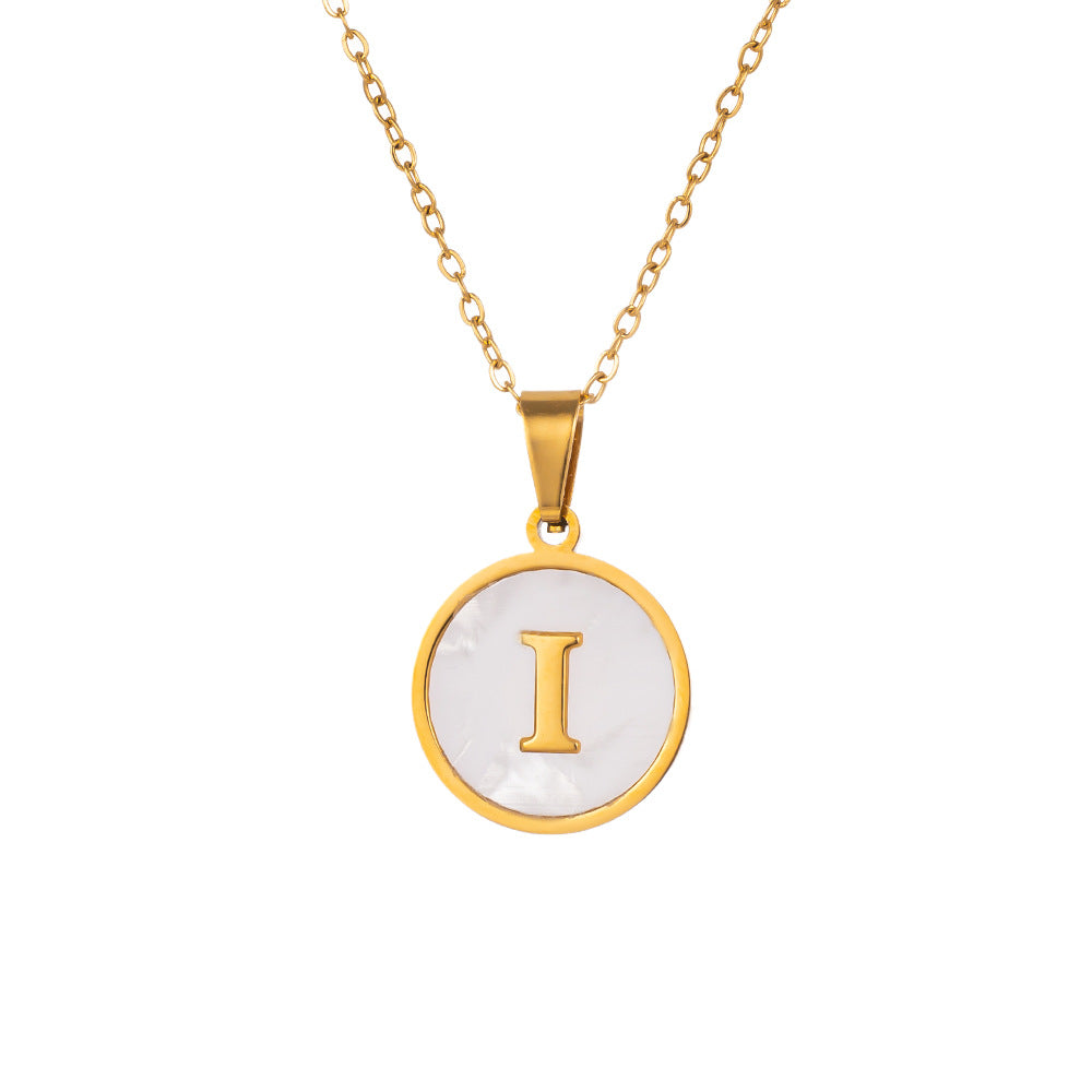 Wholesale Light Luxury Necklaces Titanium Steel Necklace Letter Necklace ACC-NE-WenJian001