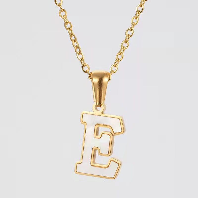 Wholesale Stainless steel letter necklace