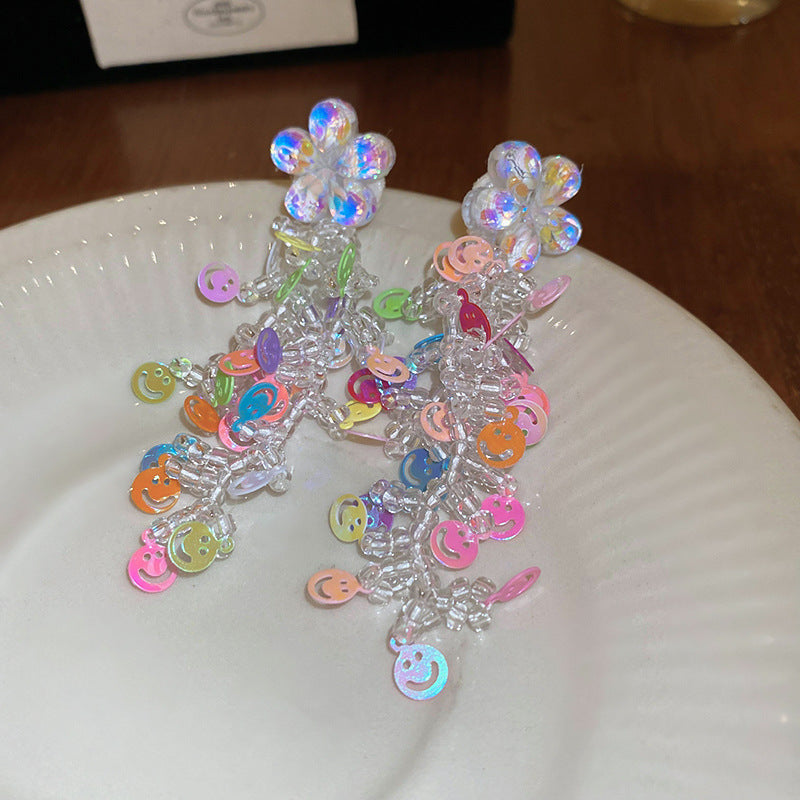 Wholesale Yellow Flower Earrings Exaggerated Stud Earrings Statemente Earrings Ear Studs ACC-ES-Huih001