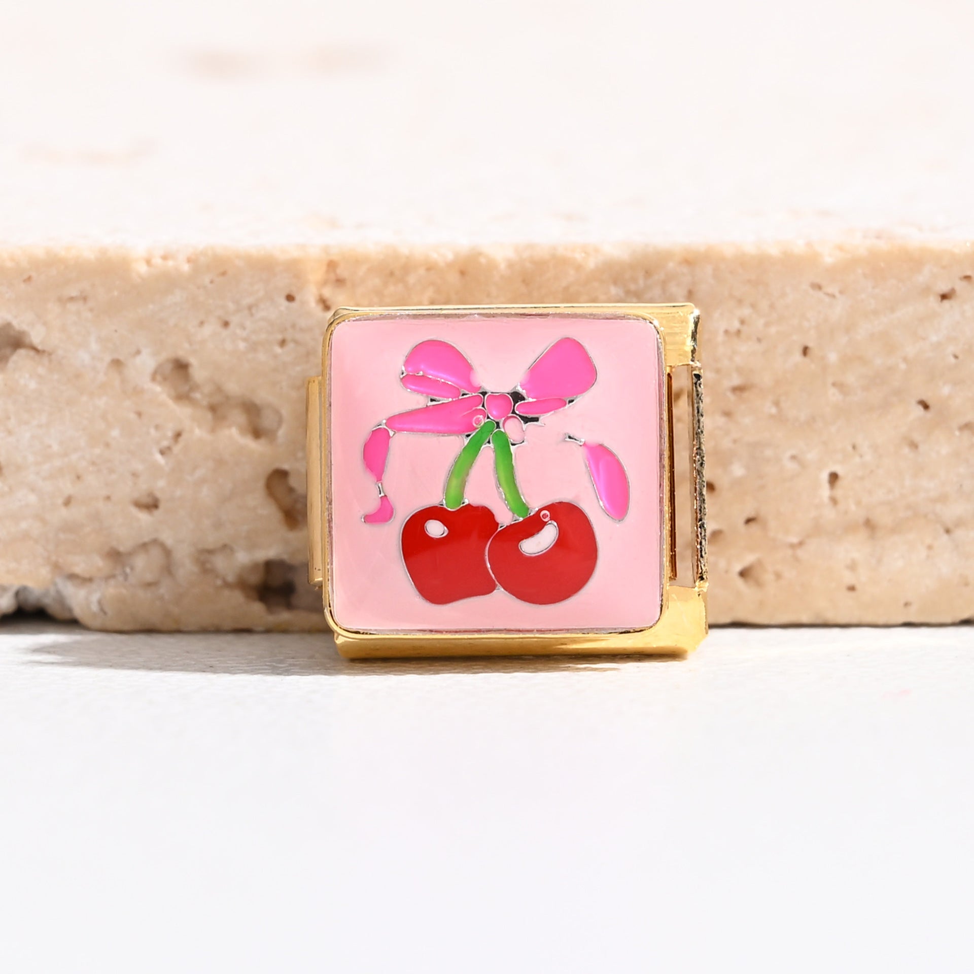 Wholesale  Italian Charm Bracelet 9mm DIY gold fruit series Creative Stainless Steel Composable Bracelet