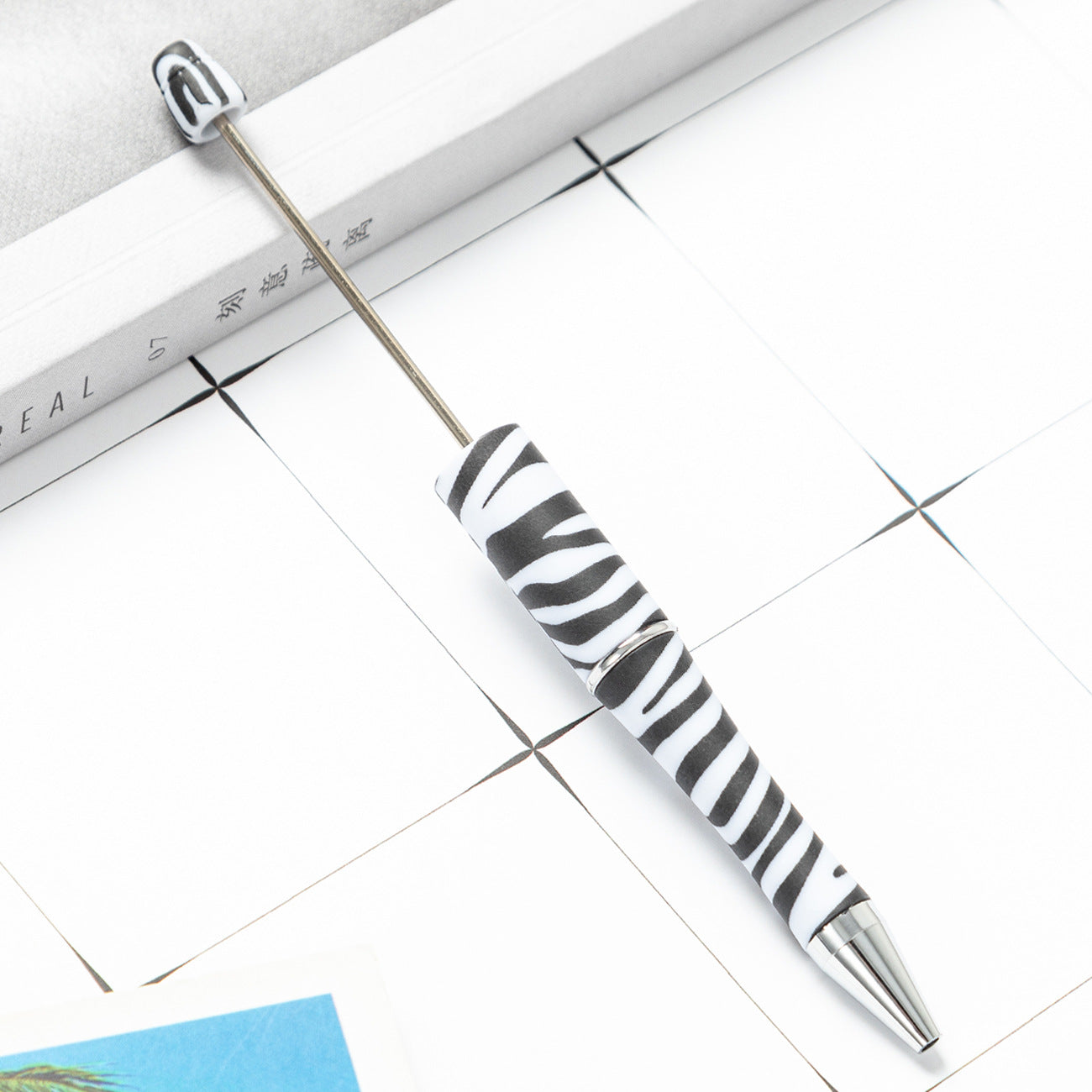 Wholesale Beadable Pens Cow Print Leopard Print Christmas Plastic Pen DIY for Beaded