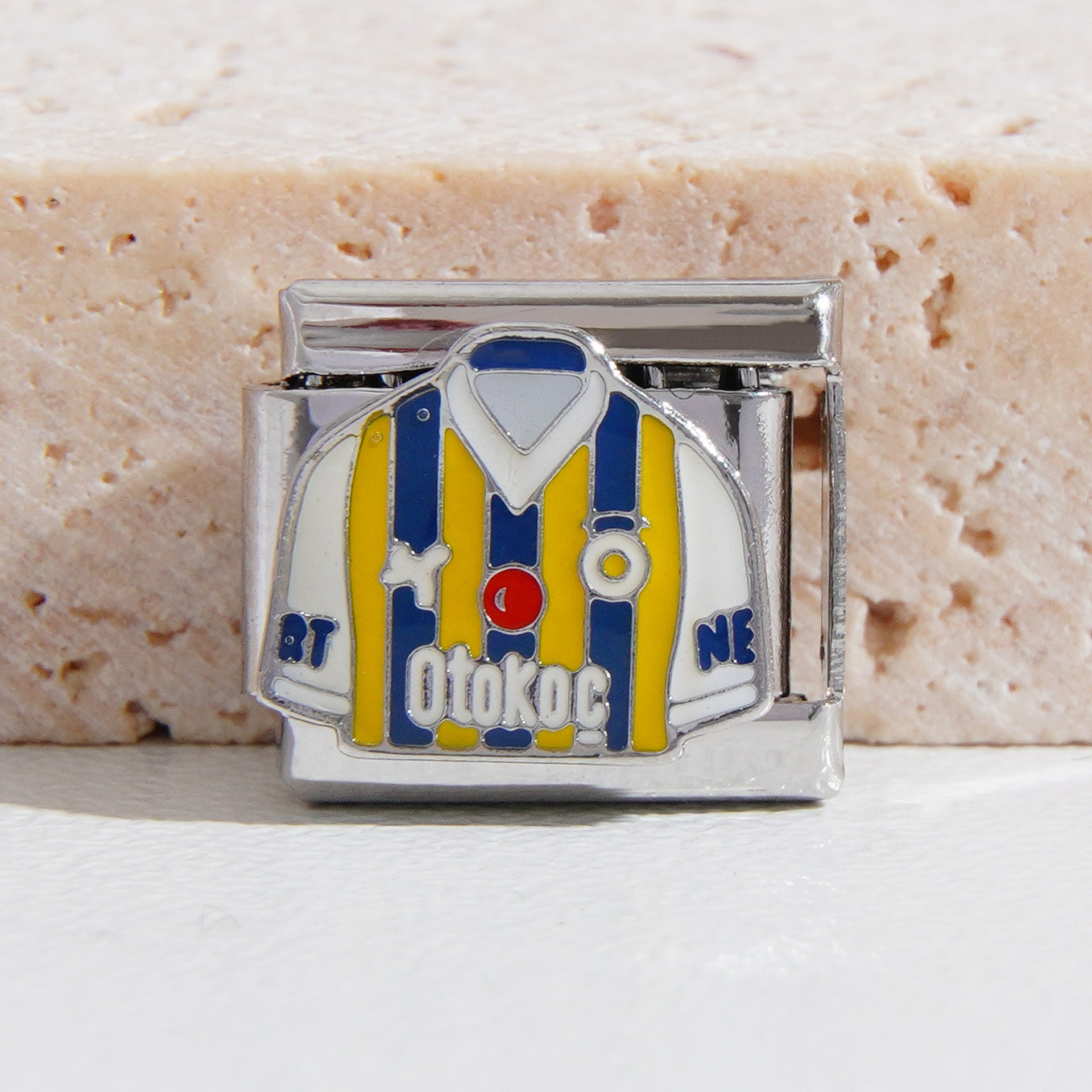 Wholesale Italian Charm Bracelet 9mm DIY Splicing Football Series Stainless Steel Composable Bracelet