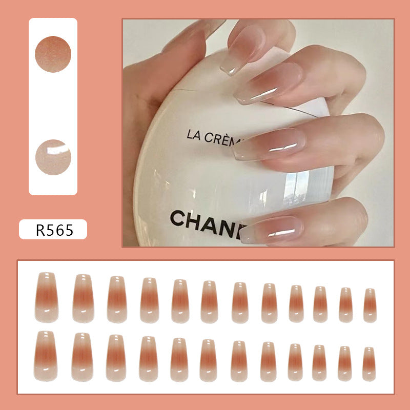 Wholesale 24 Pieces/box Nude Gradient Nails Kits Nail Stickers