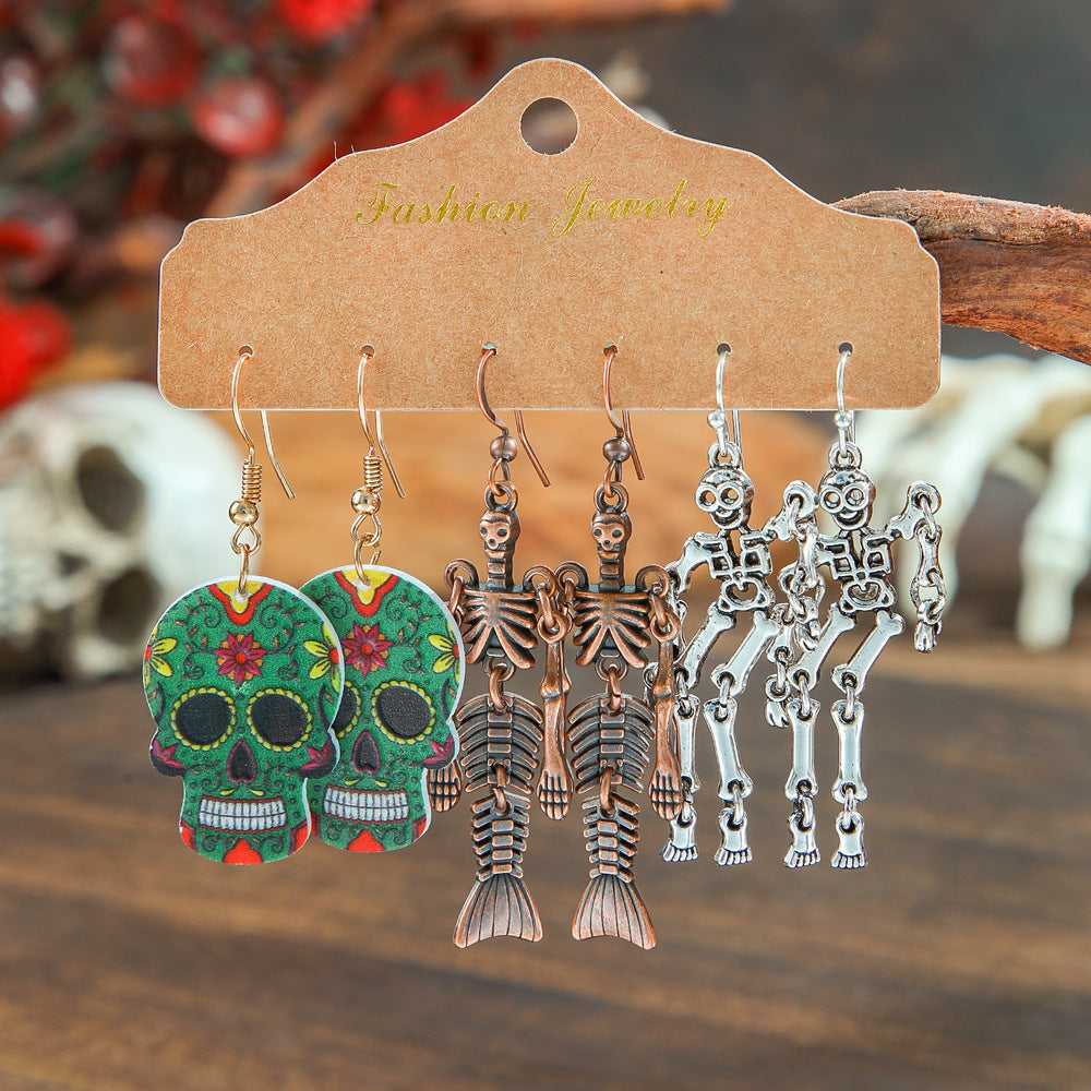 Wholesale Halloween  Suit Combination Couple Earrings Jewelry