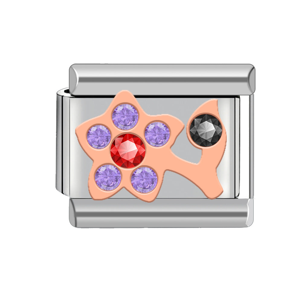 Wholesale Italian Charm Bracelet 9mm DIY Splicing Cute Creative Stainless Steel Composable Bracelet