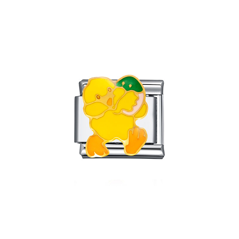 Wholesale Italian Charm Bracelet 9mm DIY Splicing Removable Creative Pattern Stainless Steel Composable Bracelet