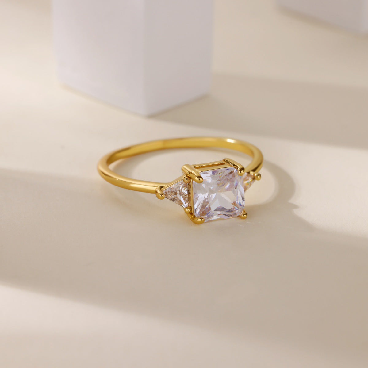 Wholesale Copper ring inlaid with colorful cubic zirconia in a butterfly and flower design