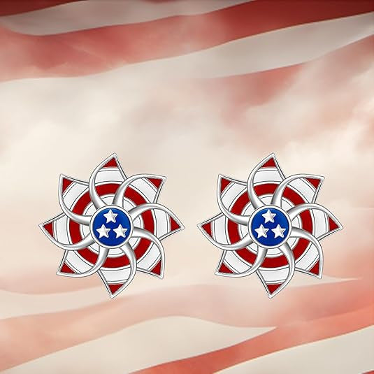 Wholesale  Independence Day Five-pointed Star Earrings