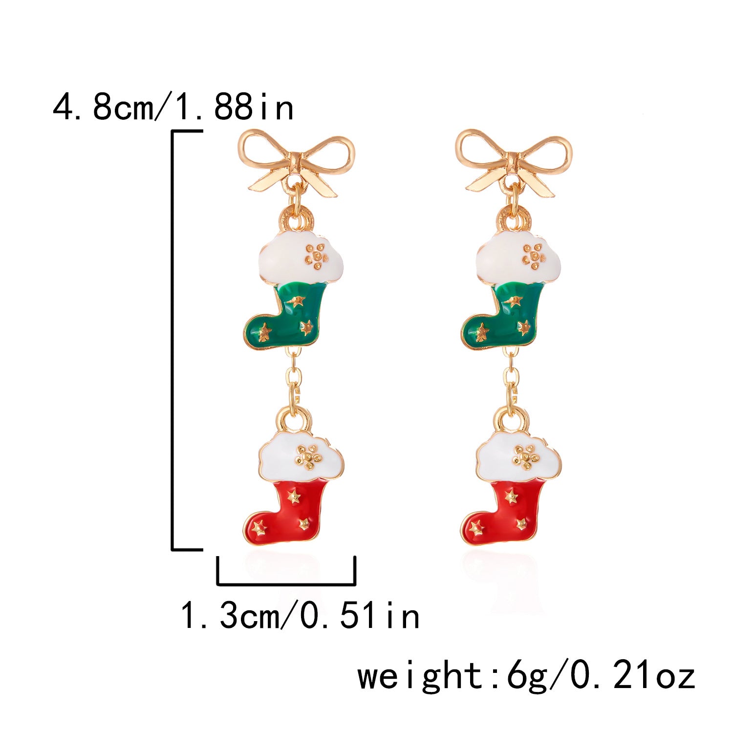 Wholesale  Christmas bow wreath earrings
