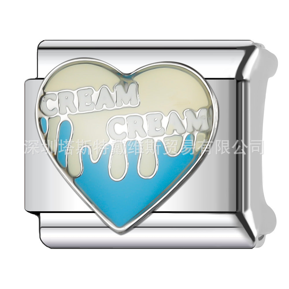 Wholesale Italian Charm Bracelet 9mm DIY Splicing Cute Creative Stainless Steel Composable Bracelet