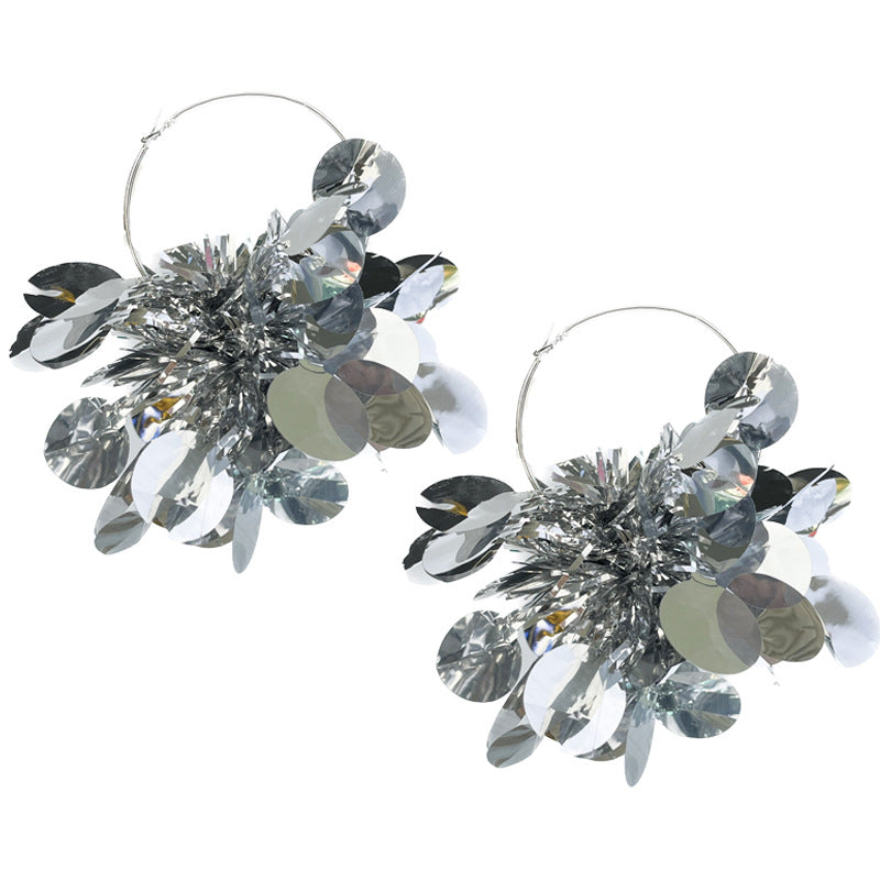 Wholesale 2 Pairs/pack Christmas Solid Color Simple Round Piece Geometric Earrings ACC-ES-HY177