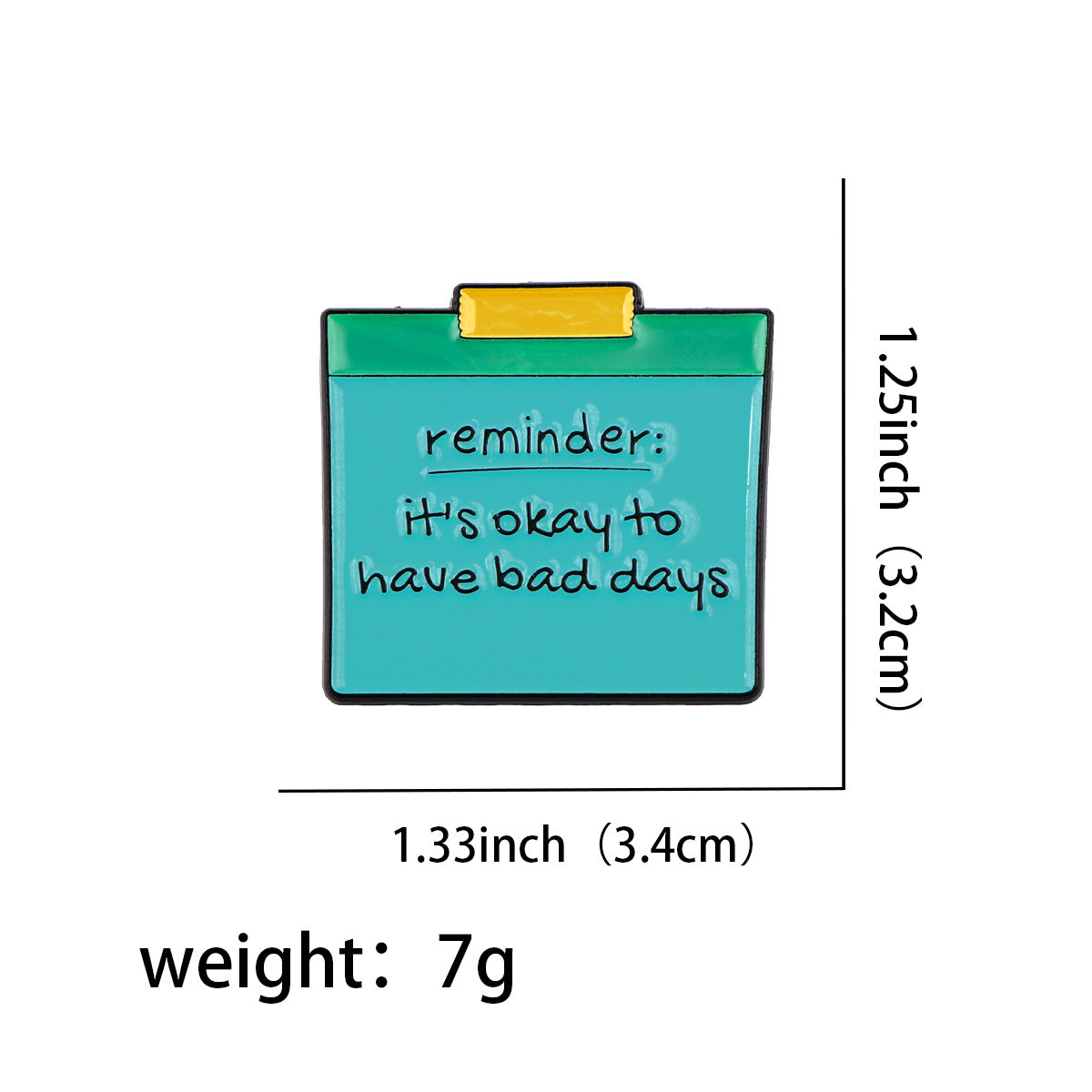 Wholesale English quote inspirational self-encouragement brooch