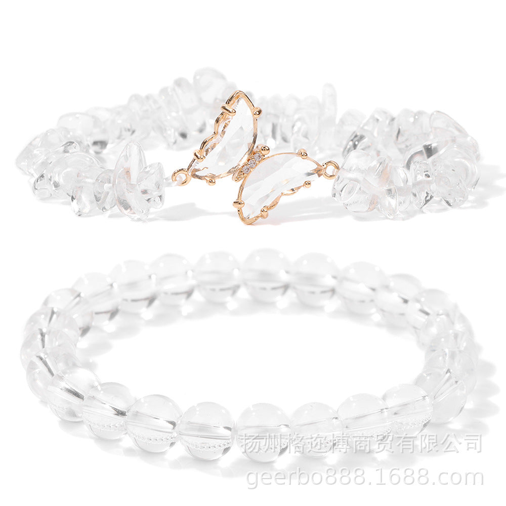 Wholesale Natural Stone Bracelet Amethyst Gravel Double Layer Lapis Lazuli Jewelry ACC-BT-GEB005