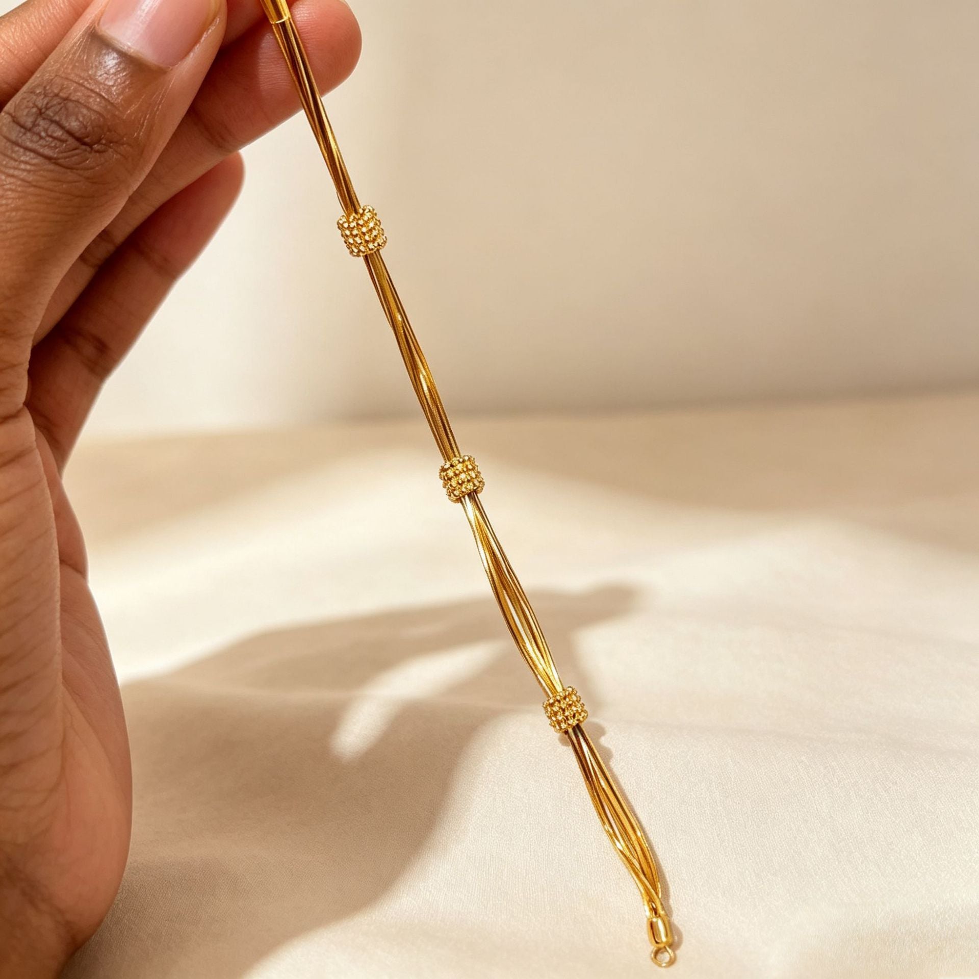 Wholesale Copper Gold Tone Multi Layer Snake Chain Bracelet For Women Retro Minimalist Stackable Design Everyday Jewelry Gift