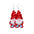 Wholesale  Christmas earrings Christmas dwarfs midget double-sided print PU leather earrings