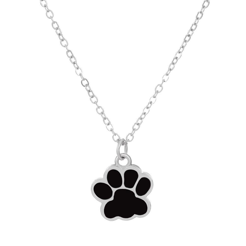 Wholesale Oil Drop Alloy Animal Footprint Cat Paw Necklaces Choker Necklaces ACC-NE-MY015