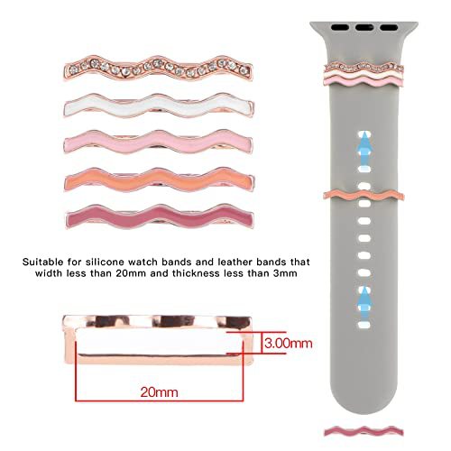 Wholesale Oil-Drip Diamond-Encrusted Five-Piece Set Smart Watch Silicone Strap Versatile Personalized DIY Trend Cross-Border
