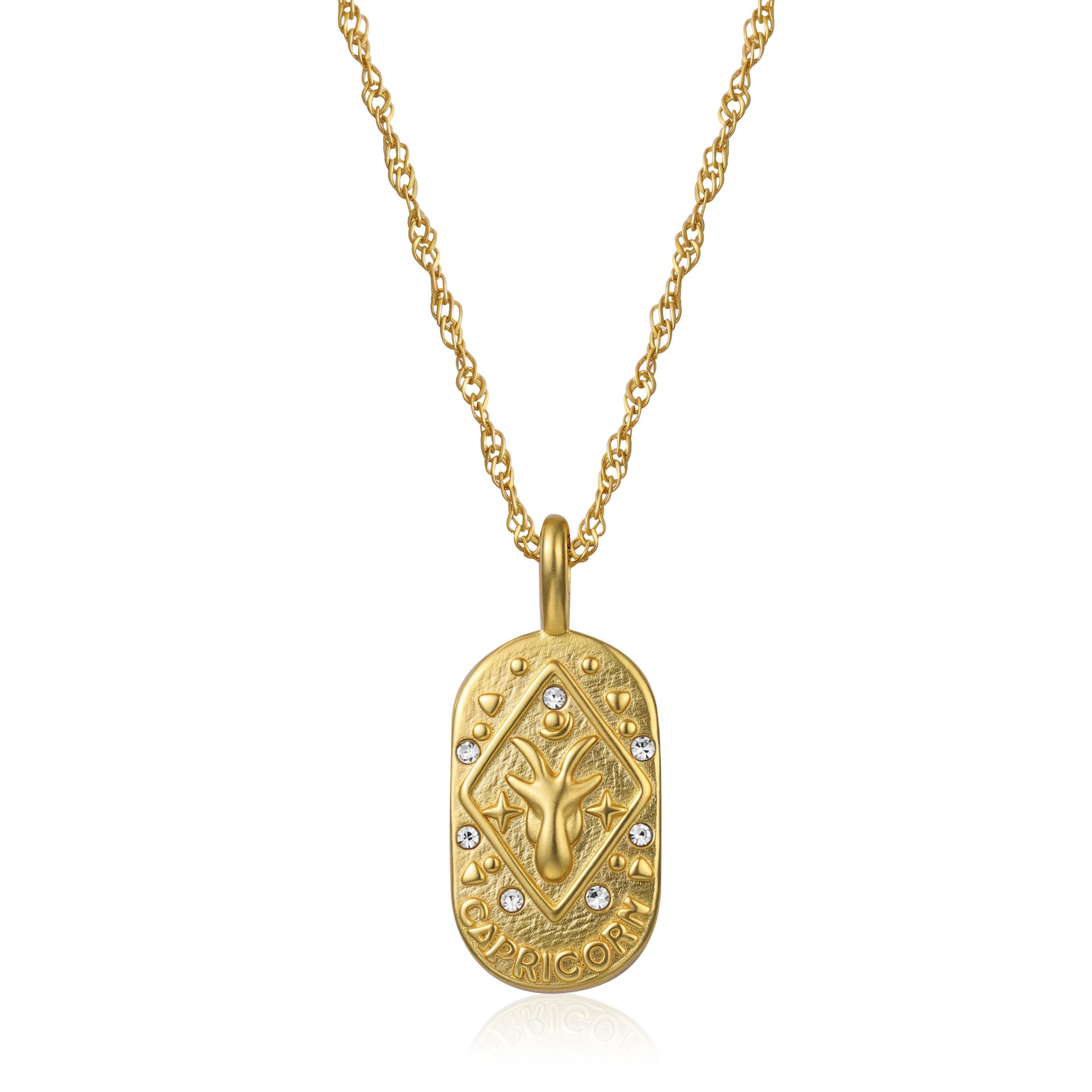 Wholesale Stainless Steel Crushed Ice Zodiac Pendant Necklace for Women Fashion Accessory
