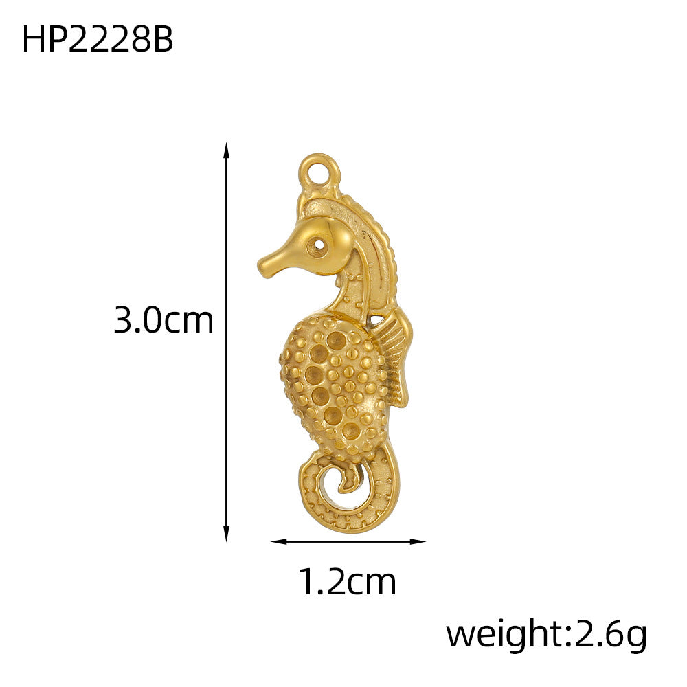 Wholesale  Marine Animal Series Dolphin Crab Stainless Steel DIY Pendant