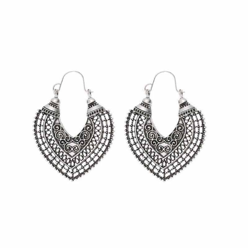 Wholesale Retro Exaggerated Hollow Pattern Earrings