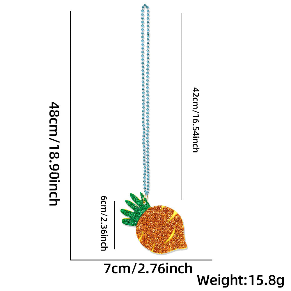 Wholesale  Easter necklace Spring family party photo decorations rabbit egg party electroplating bead chain