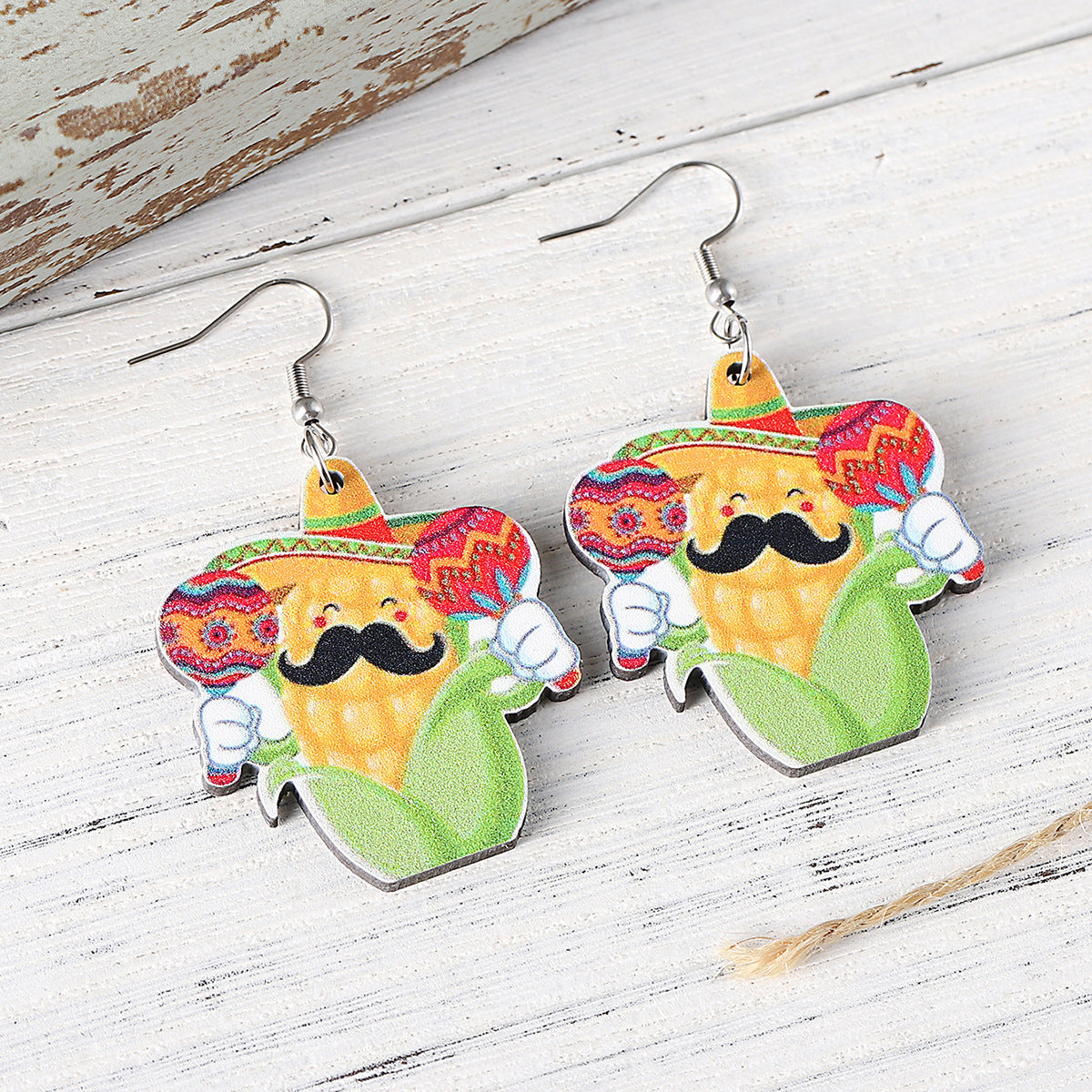 Wholesale  Mexico Fifth Festival of the Dead Cactus Skull Pendant Earrings