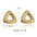 Boucle d'oreilles en acier inoxydable Triangle doré 18k