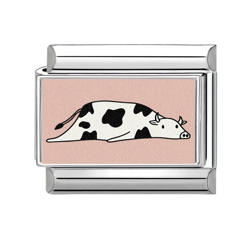 Wholesale 9mm Italian Charm Starter Bracelets DIY Heart Flower Evil Eye Series Stainless Steel Composable Bracelet