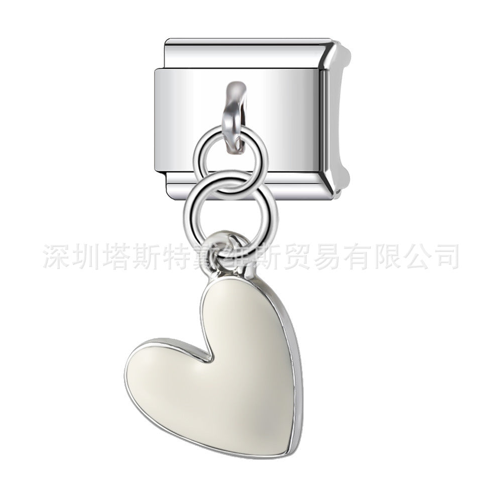 Wholesale Heart-Shaped 9mm Alloy Electroplated Pendant – DIY Bracelet Charm,  Boutique Resale Jewelry Accessory