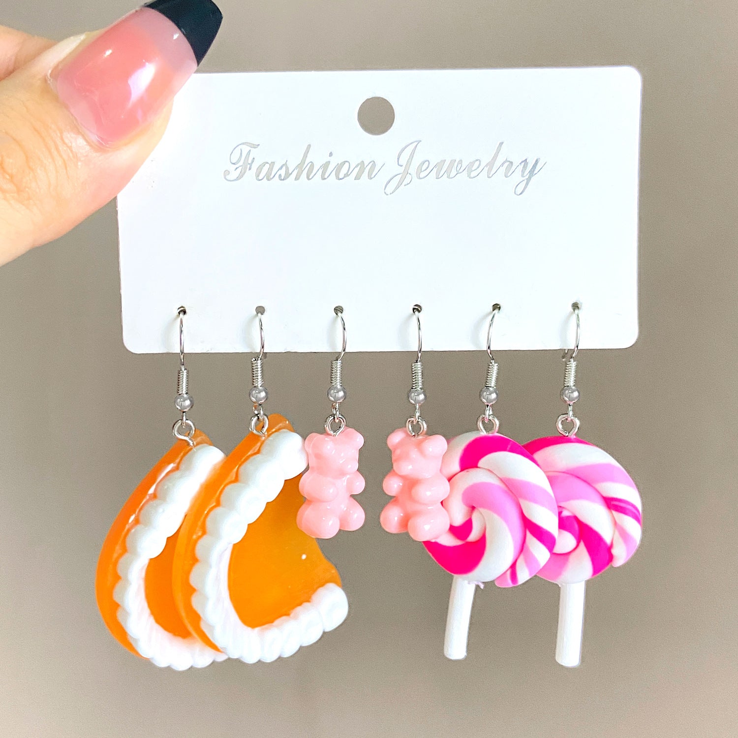 Wholesale  Acrylic Earrings Set Combination  Cartoon Butterfly Frog  Earrings
