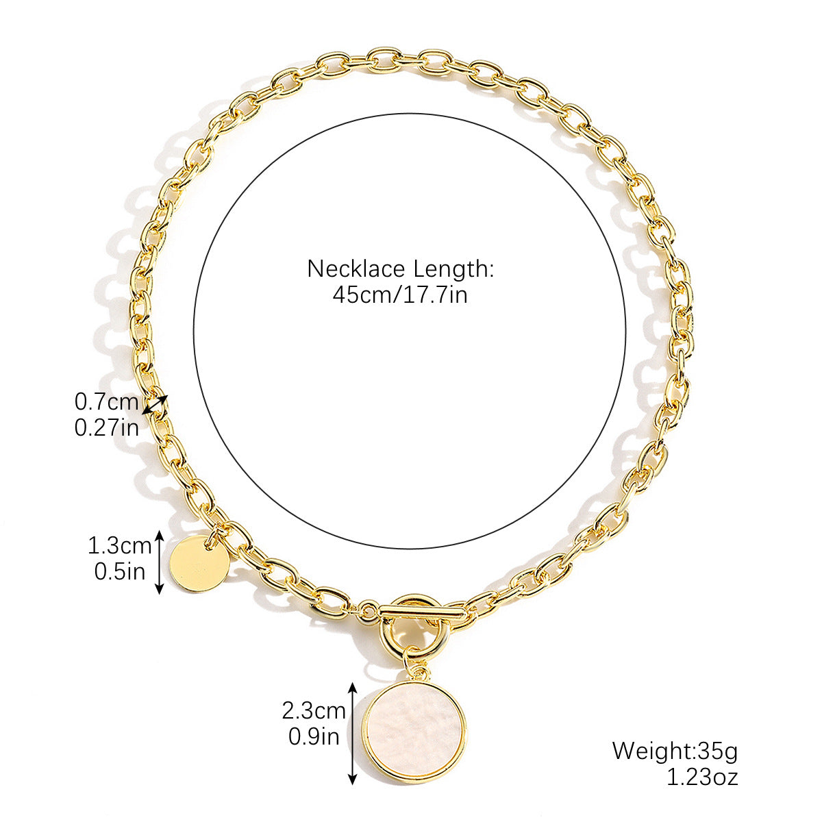 Wholesale Thick Chain Lock Key Pendant Love Lock Key OT Buckle Necklace