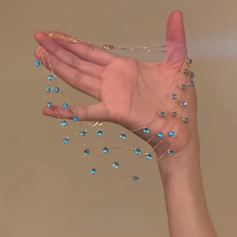 Wholesale  Multi-layer Stacked Zircon Necklace