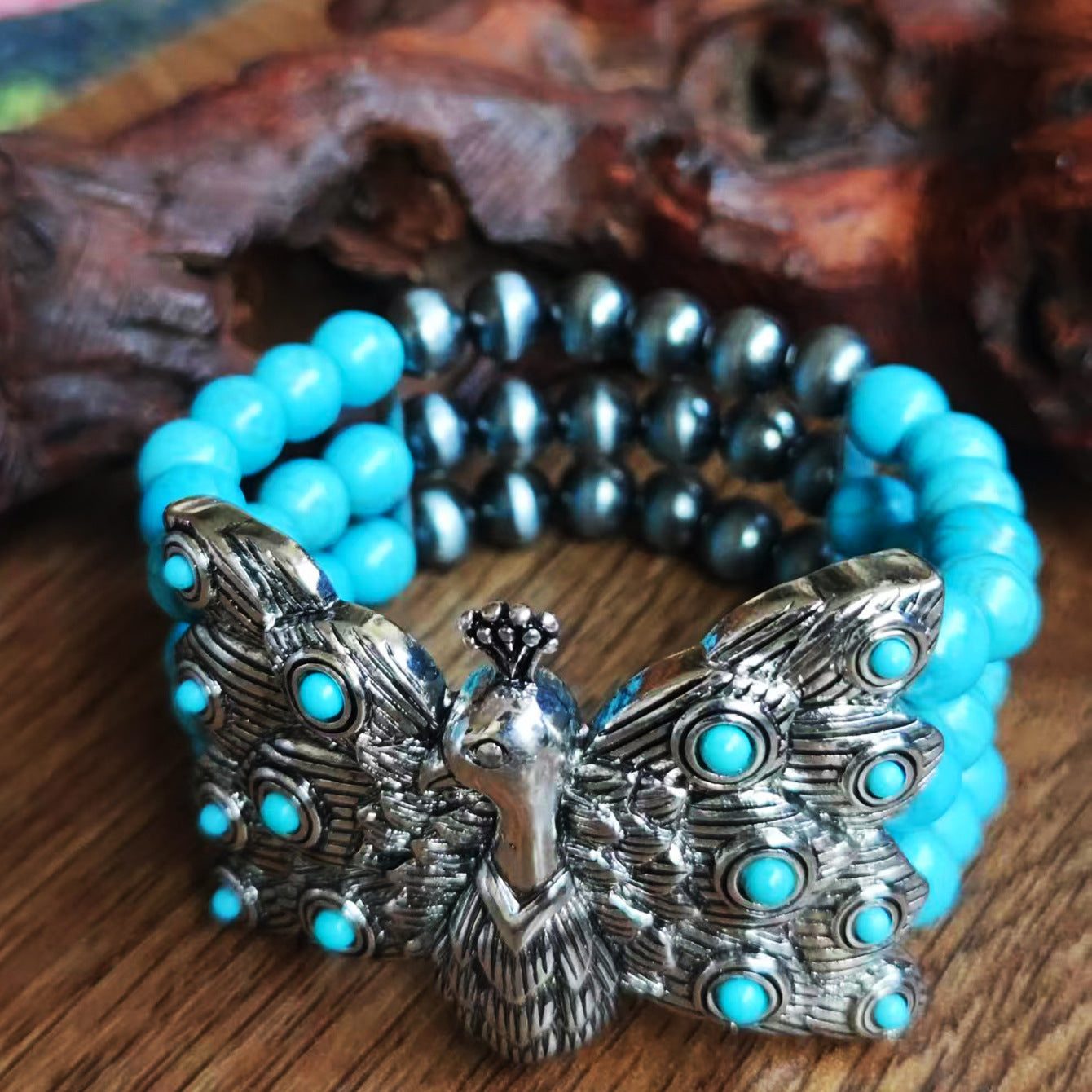 Wholesale Boho Multi Layer Cowgirl Bracelet With Peacock Bow Charm Chic Fashion Accessory For Casual Gift Giving