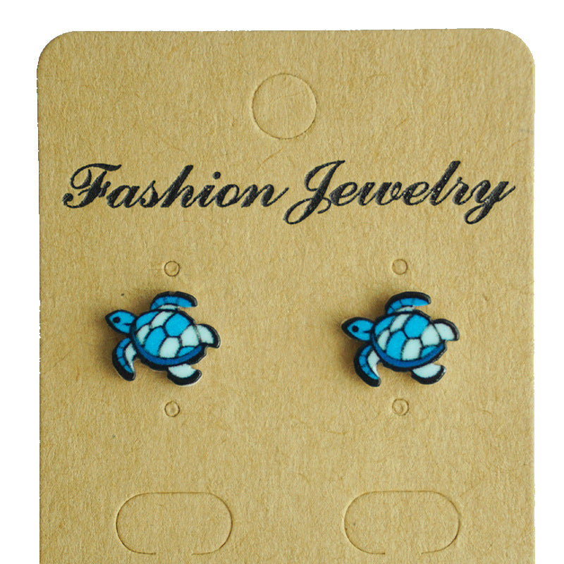 Wholesale 2 Pairs/Pack UFO Turtle Shell Strawberry Avocado Acrylic Earrings ACC-ES-HY096