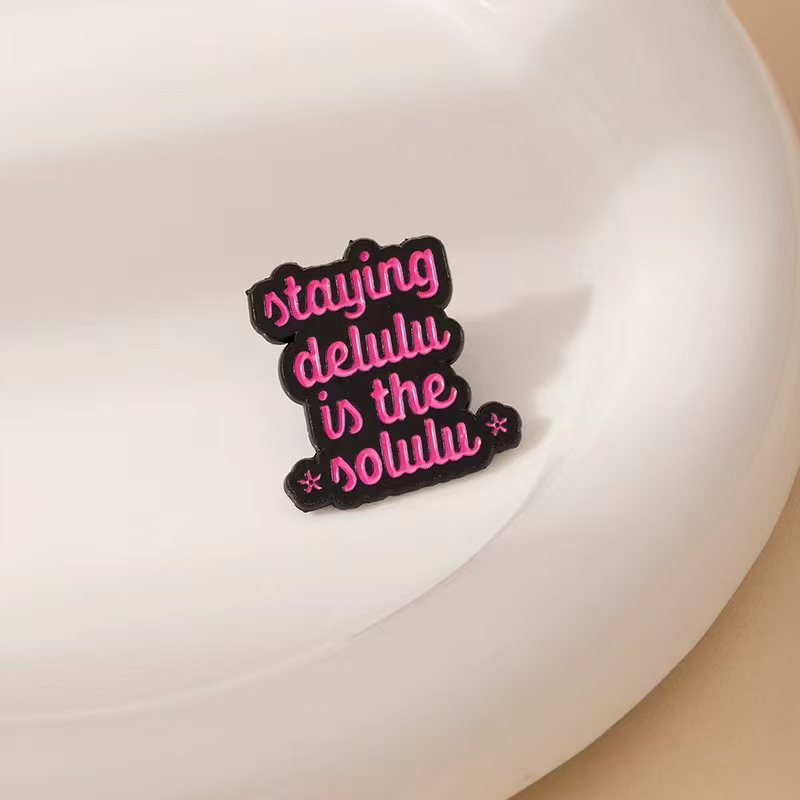 Wholesale Brooch Cartoon Alloy Badge Creative English Letter Jewelry Medals