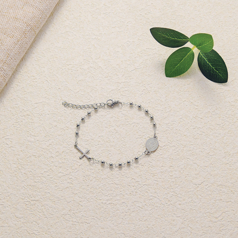 Wholesale Religious Totem Stainless  Steel Golden Beads Bracelet