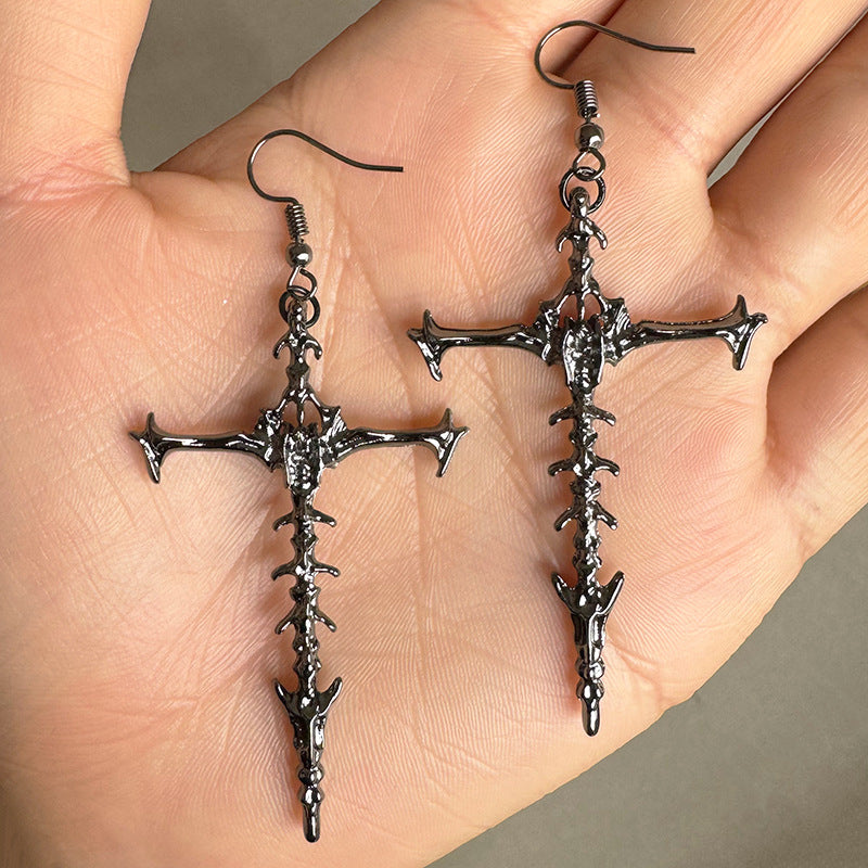 Wholesale  Skull Skeleton Cross Pendant Necklace