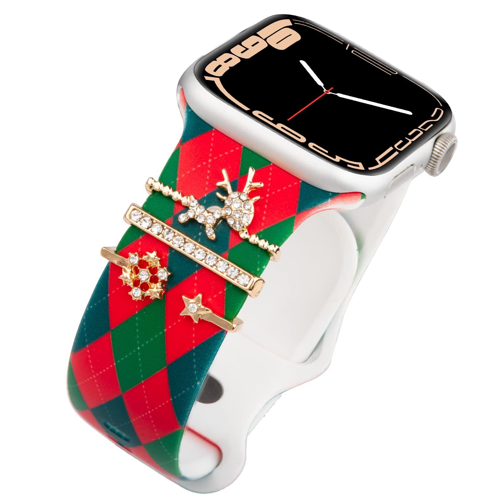 Wholesale Christmas Ornament Set with Diamonds,  Holiday Accessories,  New Watch Strap Decoration Ring,  Cross-Border Foreign Trade,  One-Piece Dropshipping