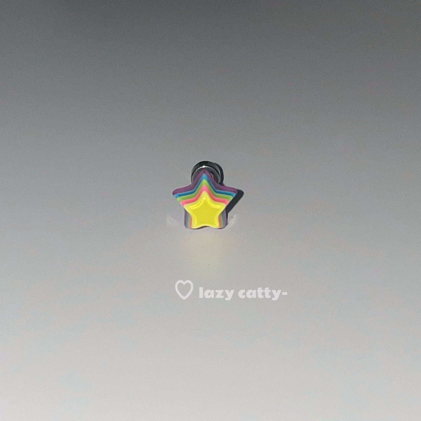 Wholesale Titanium Steel Dopamine Candy Star Heart Earrings