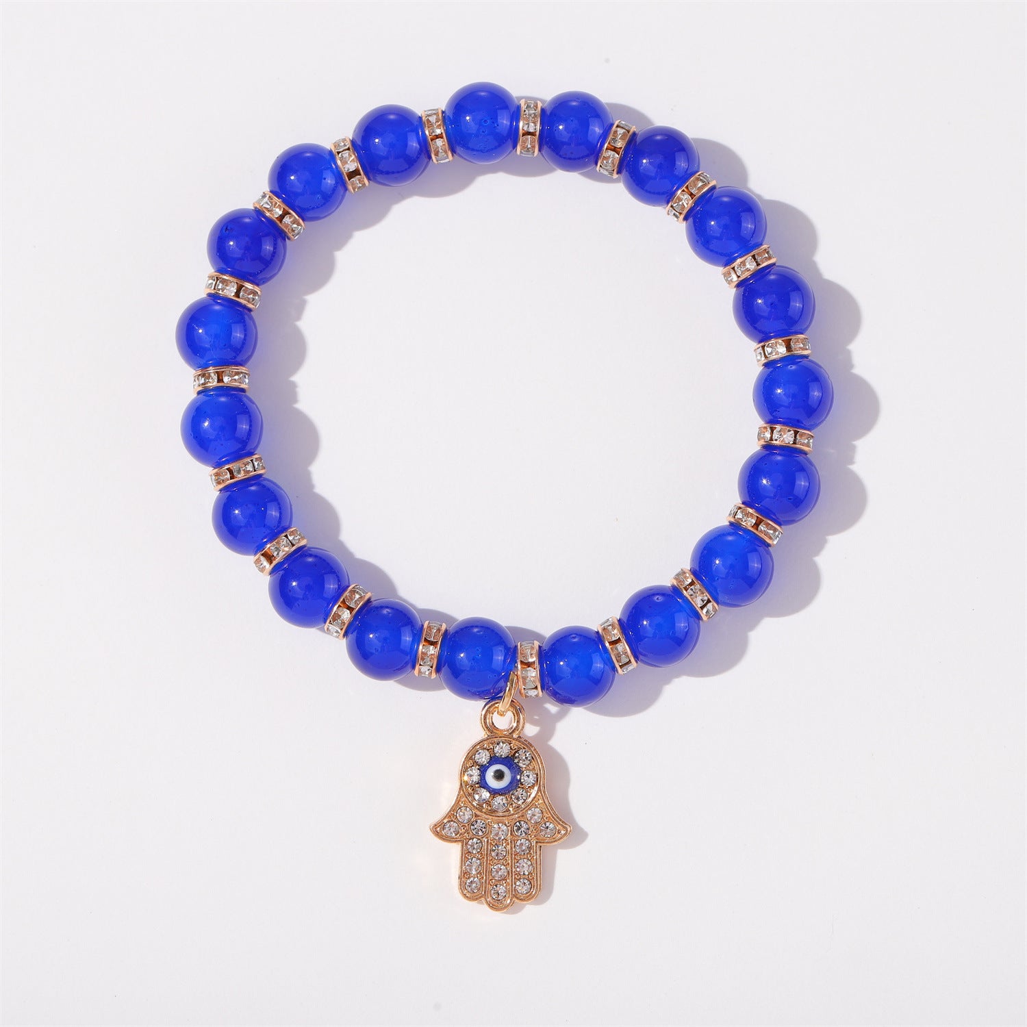 Wholesale Alloy Evil Eye Beaded Bracelet Vintage Pendant Charm Travel Souvenir Jewelry Accessory