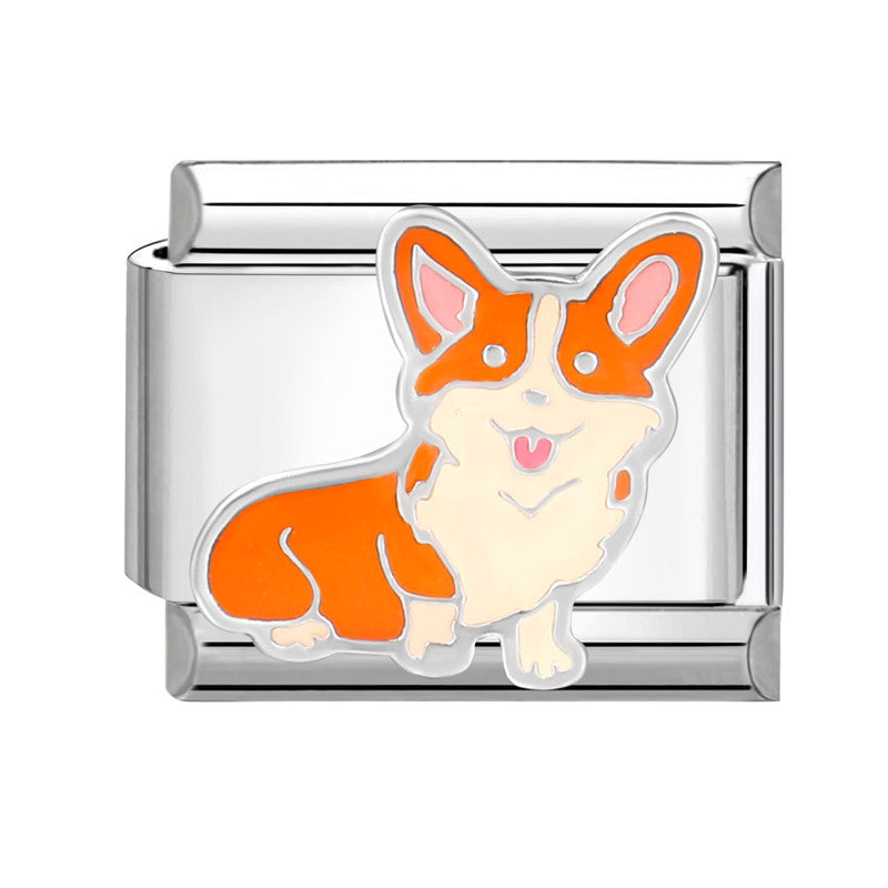 Pulsera de encanto italiano al por mayor de 9 mm Diy Suplicamiento Lindo pulsador creativo de acero Titanio Compuesta de acero Pulsera