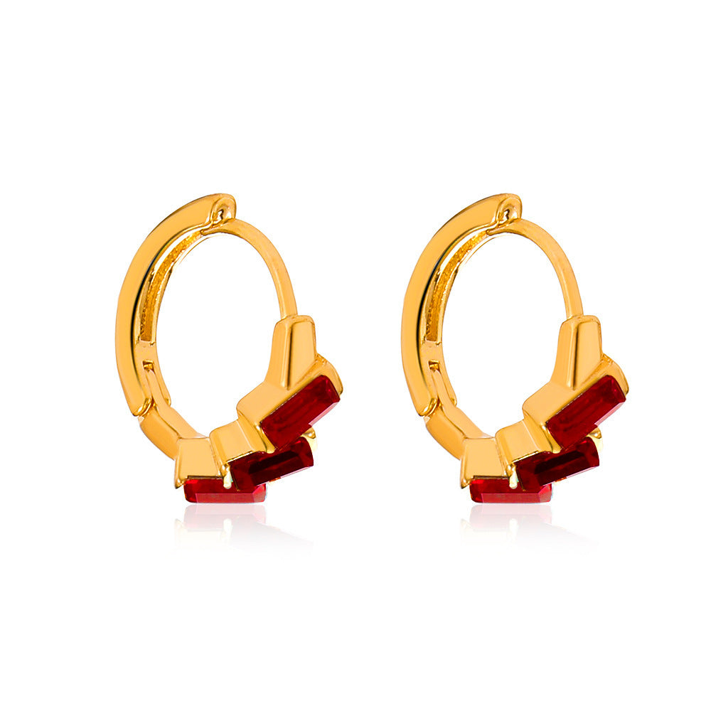 Wholesale  color drop oil C- shaped earrings