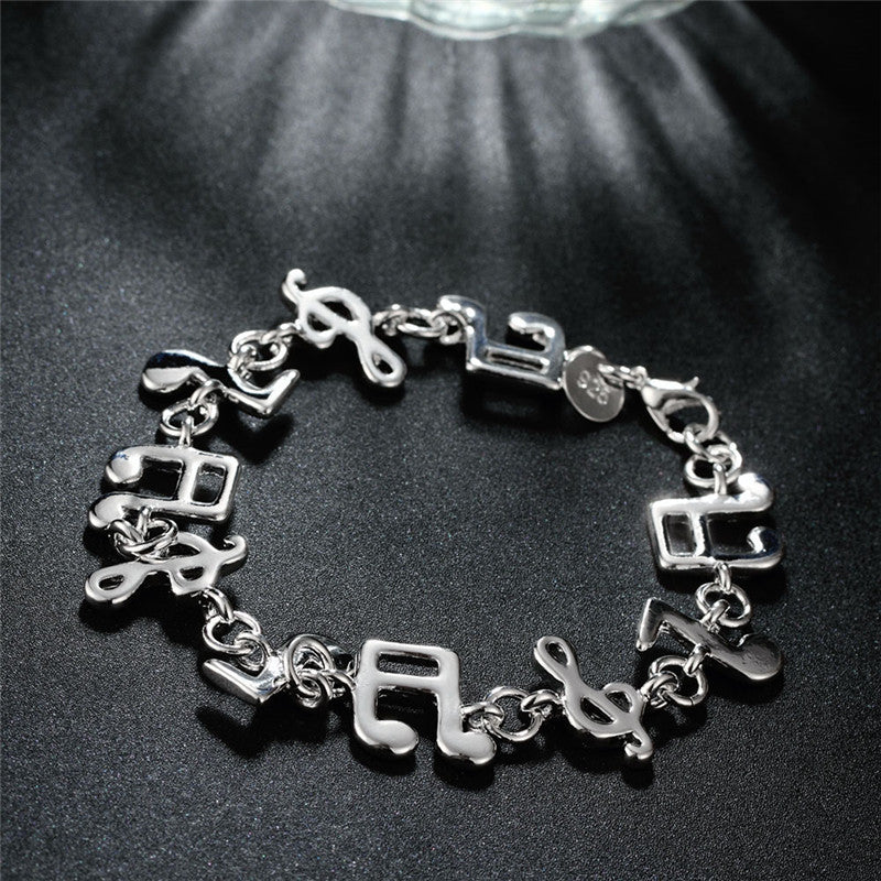 Wholesale Korean Style Music Note Copper Bracelet Trendy Jewelry Accessory Gift Boutique