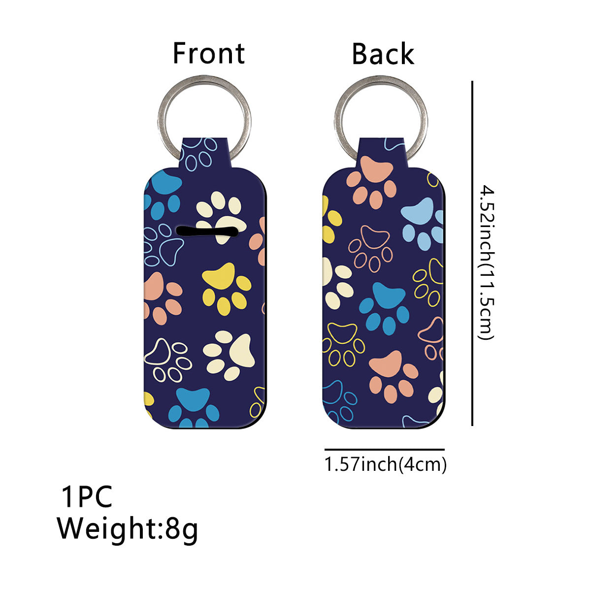 Wholesale 6pcs Cartoon Cat's Claw Lipstick Case Keychain